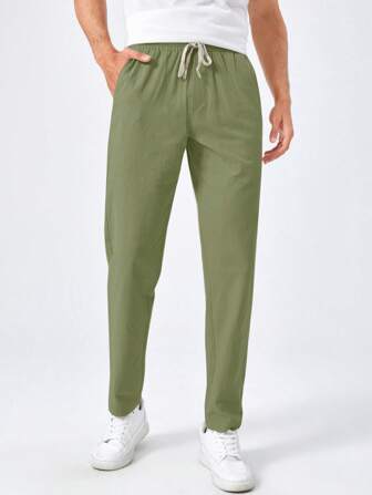 Aaron | Basics plain cotton pants for men
