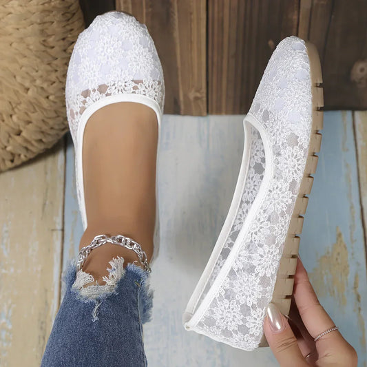 Fleur - Ballerinas with Flower Pattern