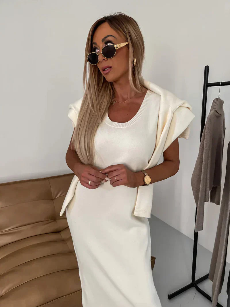 Solange™ - Dress with matching turtleneck 