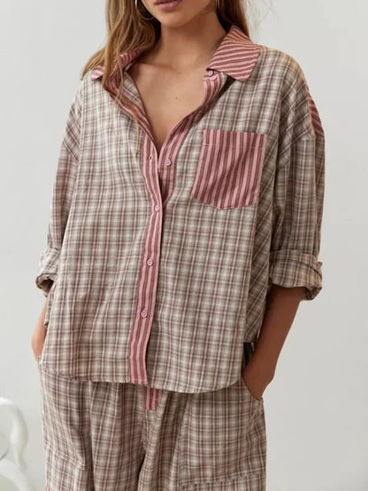 2-piece casual pajama set - relaxed women's sleepwear