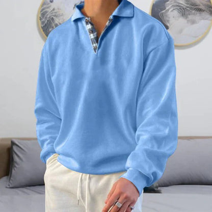 Men's Casual Polo Sweater | Ocean