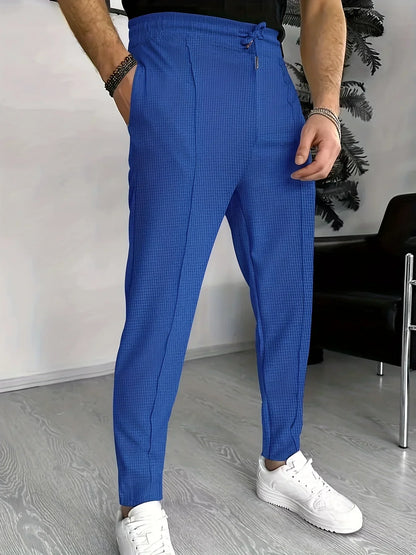 Boris | Stylish checked slim-fit trousers
