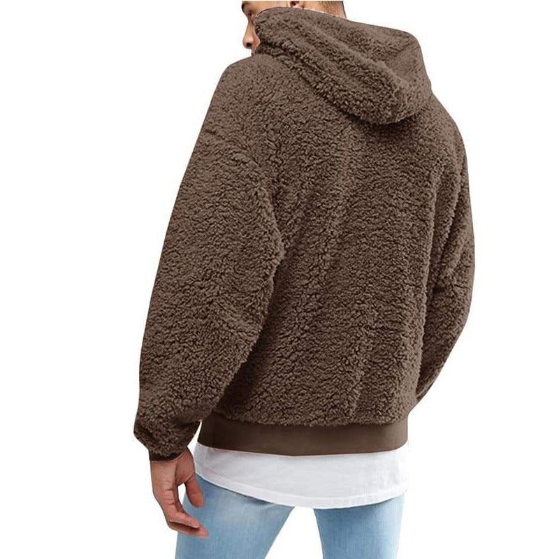Warm fluffy teddy hoodie for men | Arvind