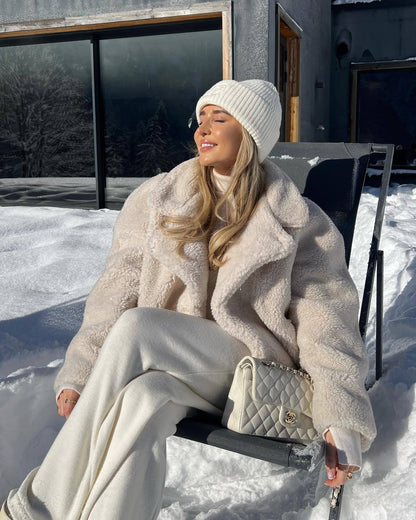 Lipi | Trendy Fur Coat Women Cream