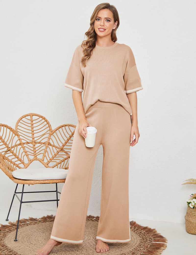 Classy Elastic Knit Lounge 2 Piece Set