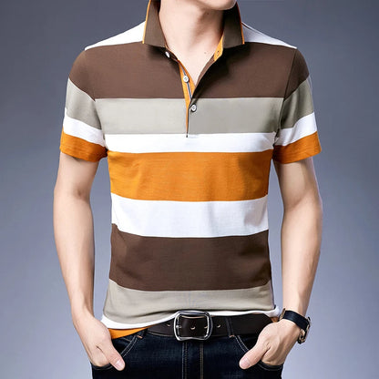Johan | Striped Breathable Men's Polo