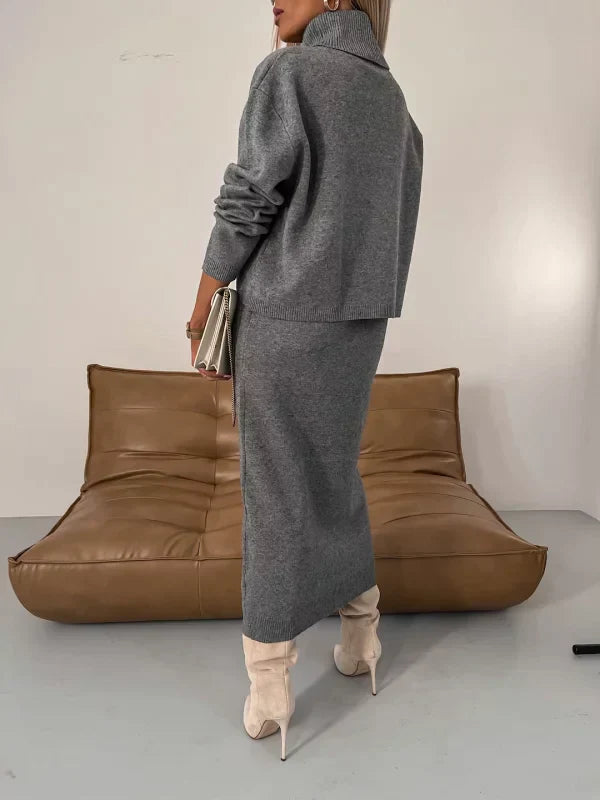 Solange™ - Dress with matching turtleneck 