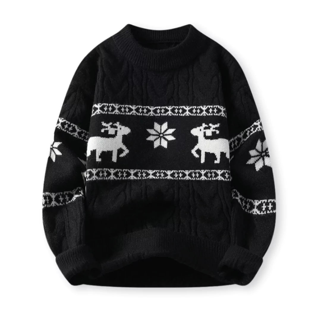Nordica™: Luxury Christmas sweater with reindeer motif