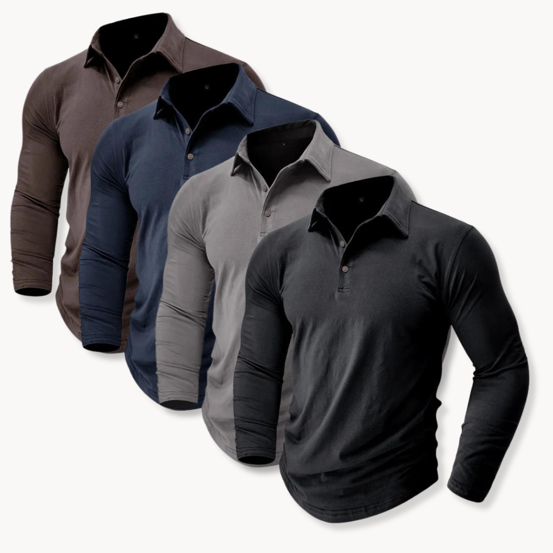 Casual Long Sleeve Polo | Onni