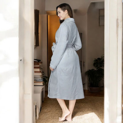 Lena™ | Soft fleece bathrobe with pockets
