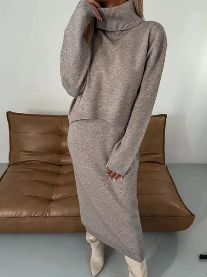 Solange™ - Dress with matching turtleneck 