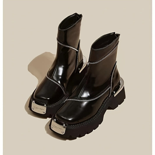 Ava - Luxury Mid Heel Ankle Boots
