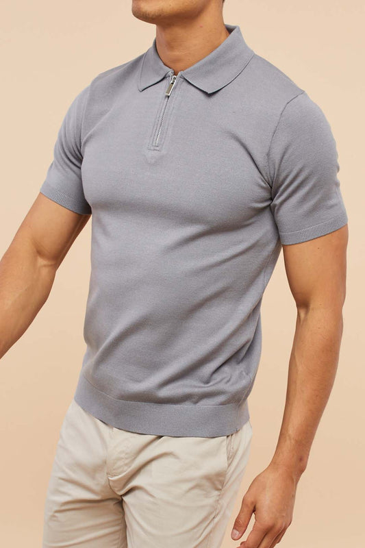 Lana | Knitted Half-Zip Polo 