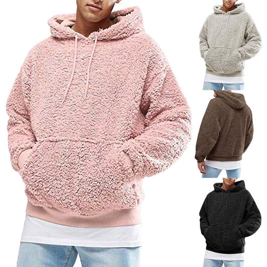 Warm fluffy teddy hoodie for men | Arvind