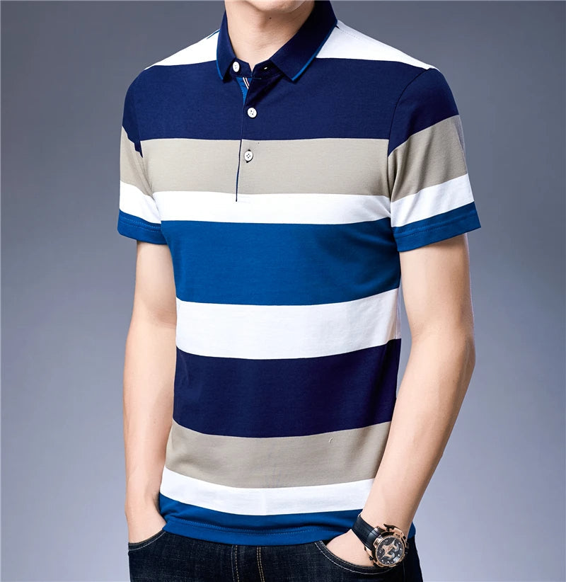 Johan | Striped Breathable Men's Polo