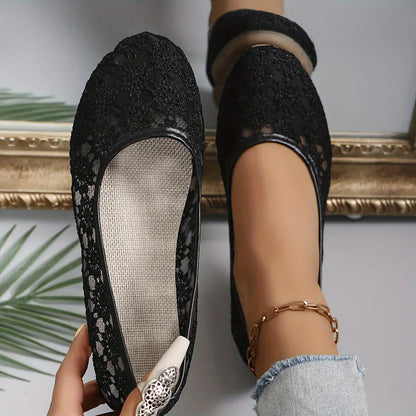 Fleur - Ballerinas with Flower Pattern