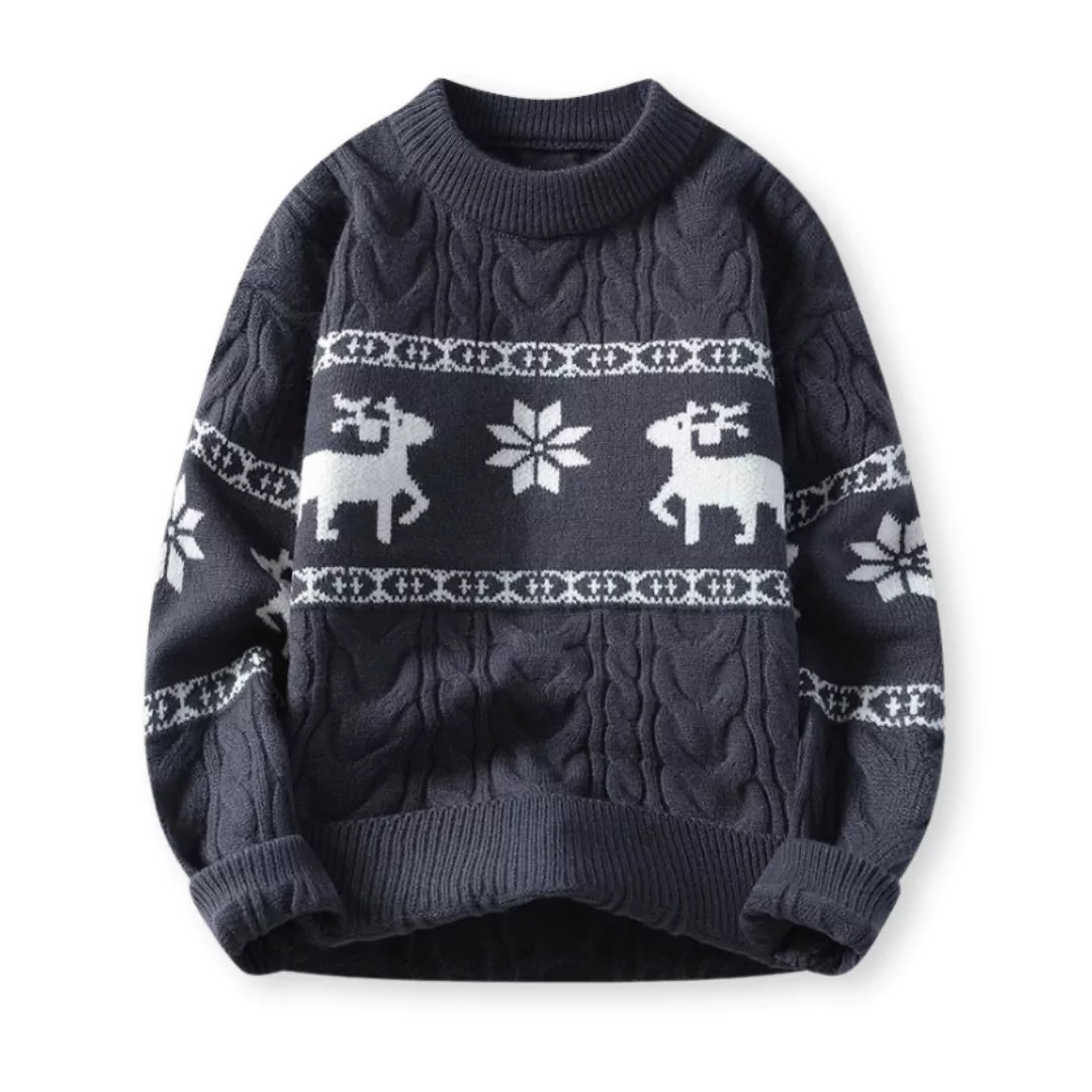 Nordica™: Luxury Christmas sweater with reindeer motif
