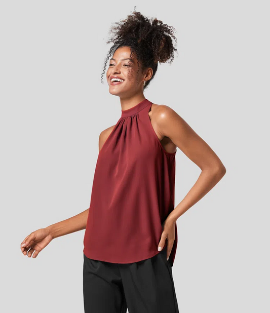 Kelly | Women's halter blouse with back