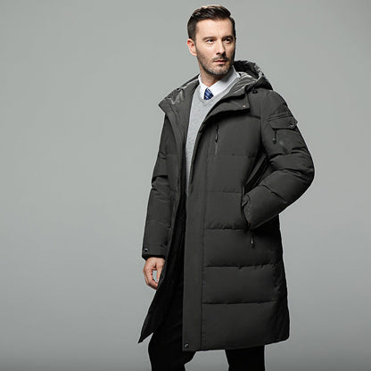 Rio | Elegant long down jacket for men