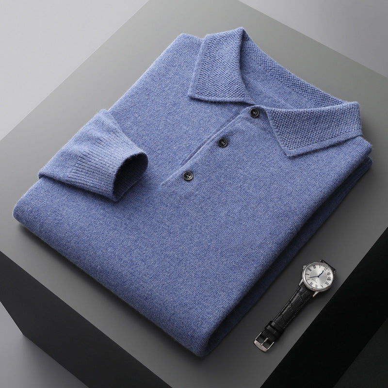 Savini™ Cashmere Polo Shirt | long sleeves