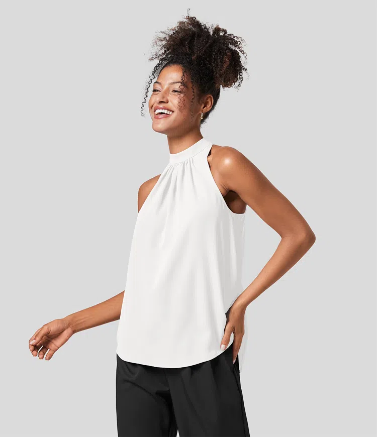 Kelly | Women's halter blouse with back