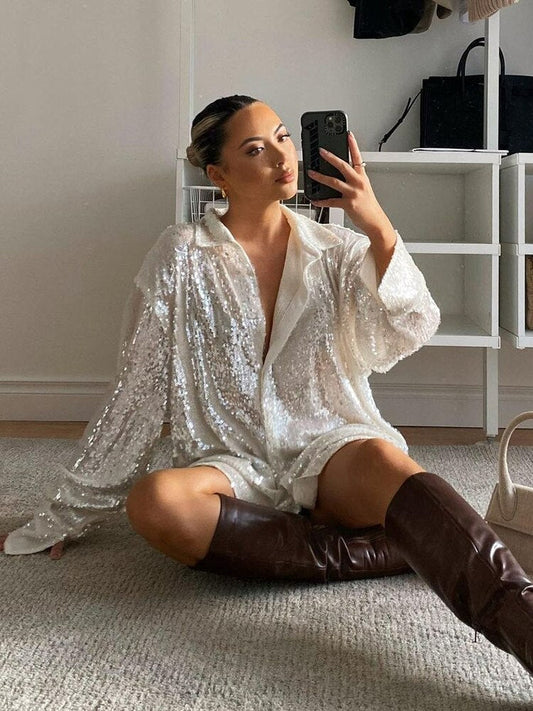 Glam™: Luxurious Oversized Blouse for Women