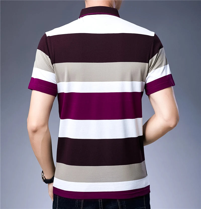 Johan | Striped Breathable Men's Polo