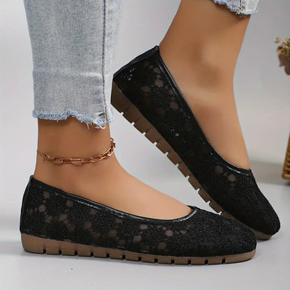 Fleur - Ballerinas with Flower Pattern