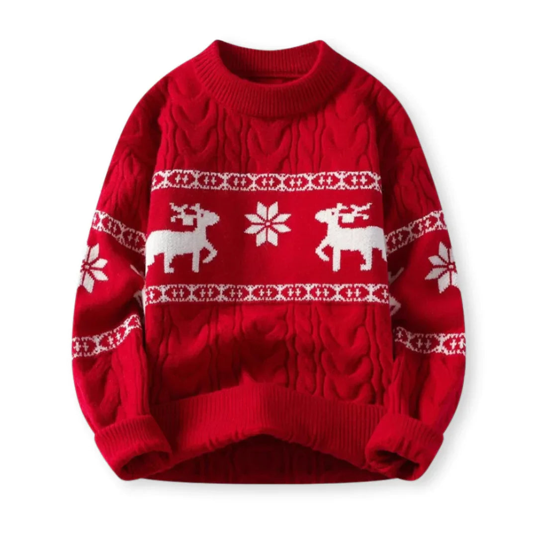 Nordica™: Luxury Christmas sweater with reindeer motif