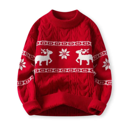 Nordica™: Luxury Christmas sweater with reindeer motif