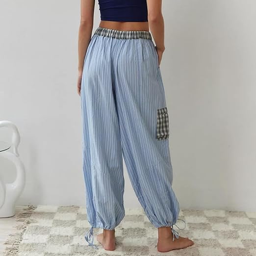 2-piece loungewear set - women's pajamas with checked details