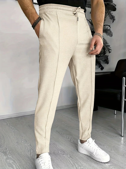 Boris | Stylish checked slim-fit trousers