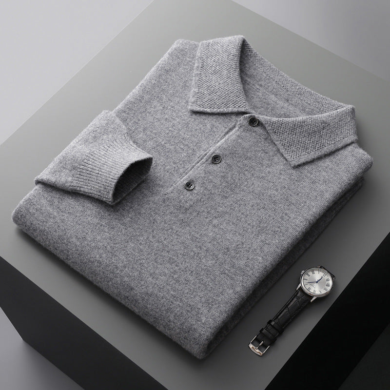 Savini™ Cashmere Polo Shirt | long sleeves