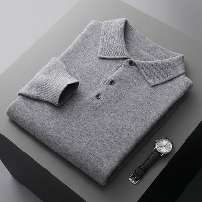 Savini™ Cashmere Polo Shirt | long sleeves