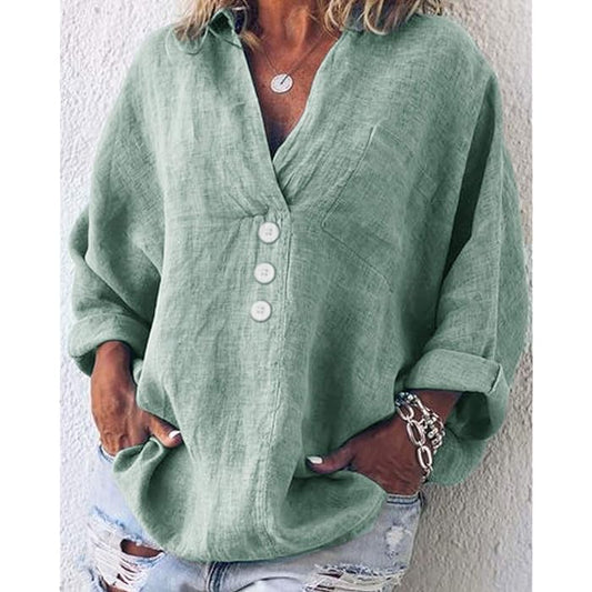 Natasha | Chic linen blouse