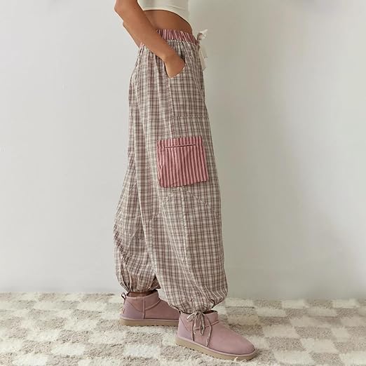 2-piece loungewear set - women's pajamas with checked details