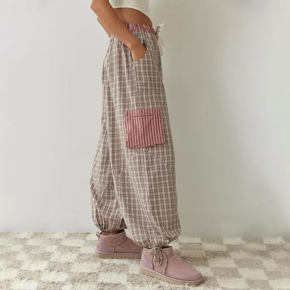 2-piece loungewear set - women's pajamas with checked details
