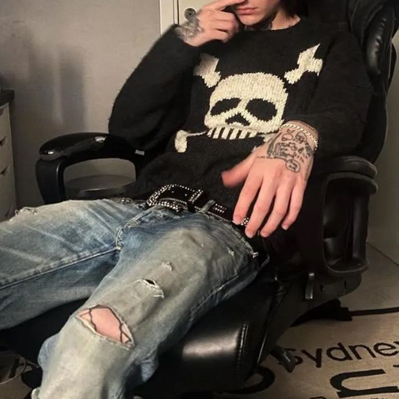Lucison™ Men's Skull Sweater
