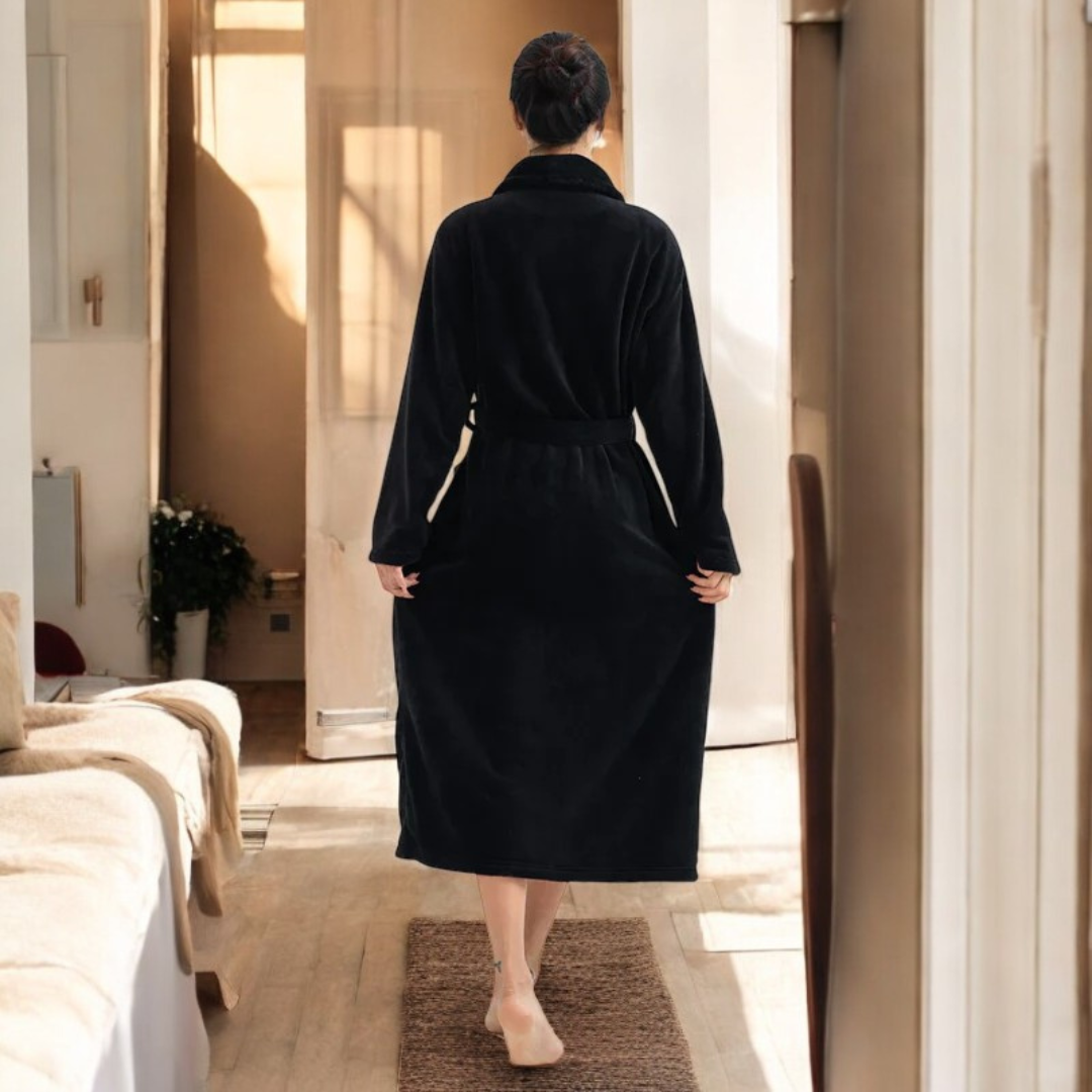 Lena™ | Soft fleece bathrobe with pockets