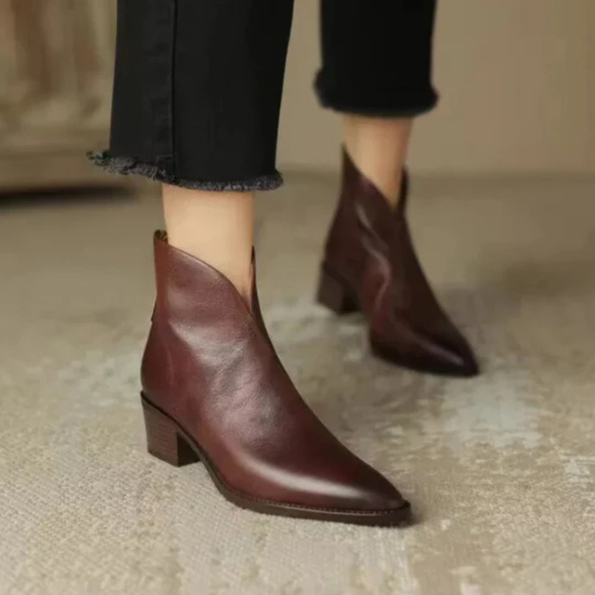 Luna - Leather Midi Boots