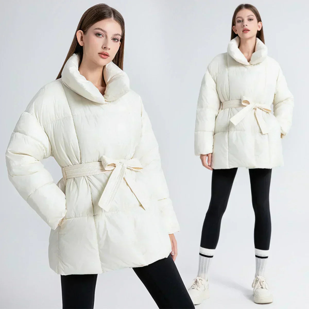 Fiora™ Winter Coat with Elegant Tie Closure
