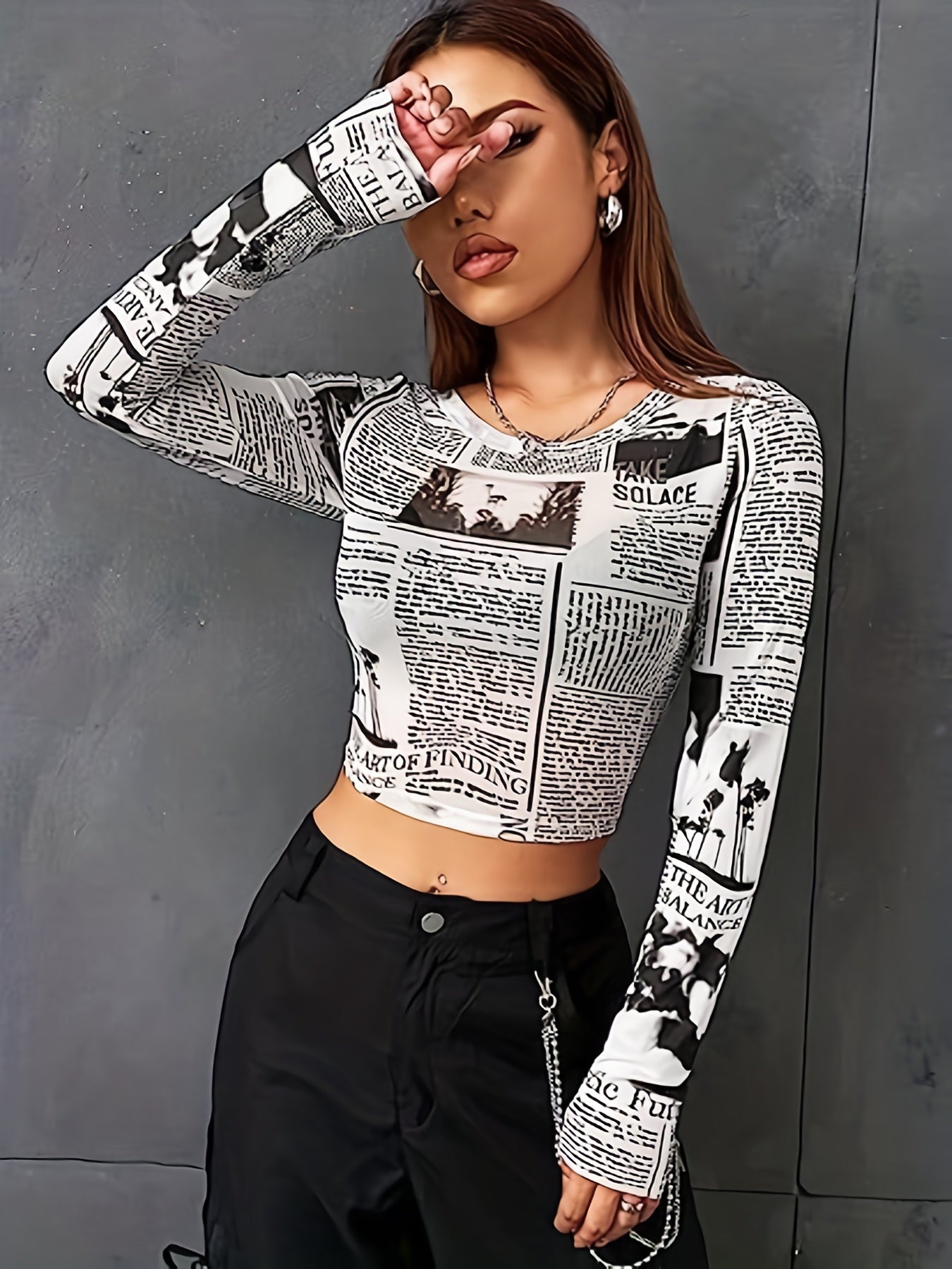Nova™ Streetstyle Newsprint Top