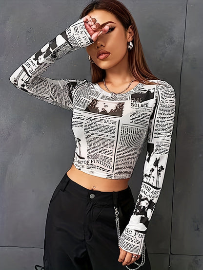 Nova™ Streetstyle Newsprint Top