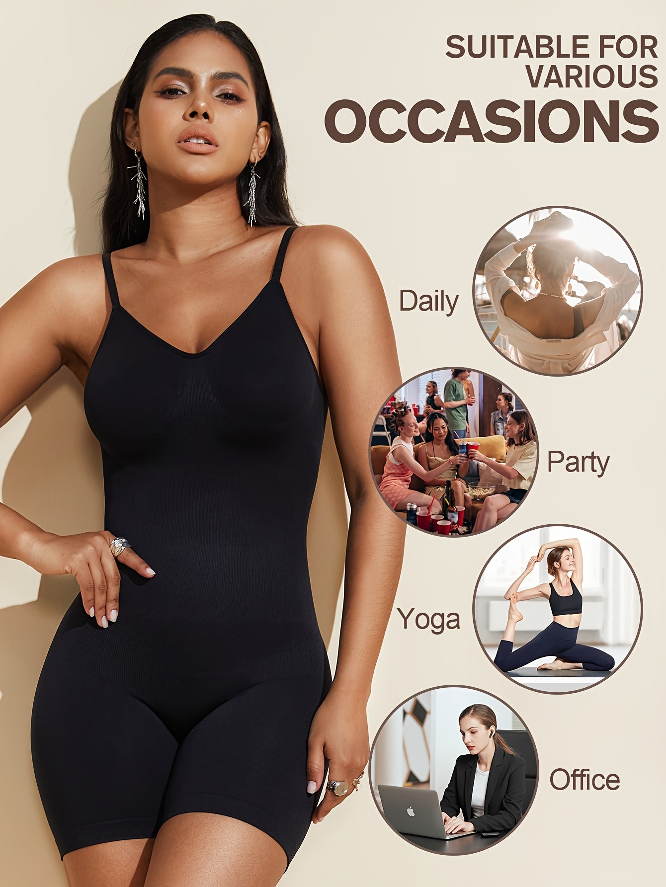 Odette™: Backless Shaping Bodysuit | with padding
