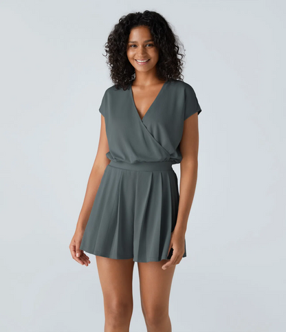 Helly | Women's short casual jumpsuit with V-neck