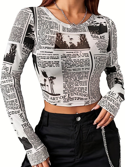 Nova™ Streetstyle Newsprint Top