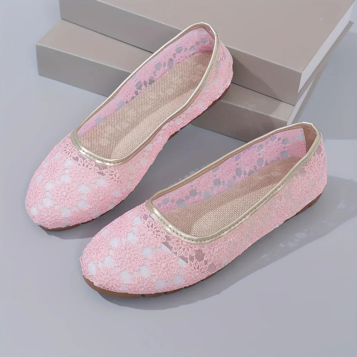 Fleur - Ballerinas with Flower Pattern