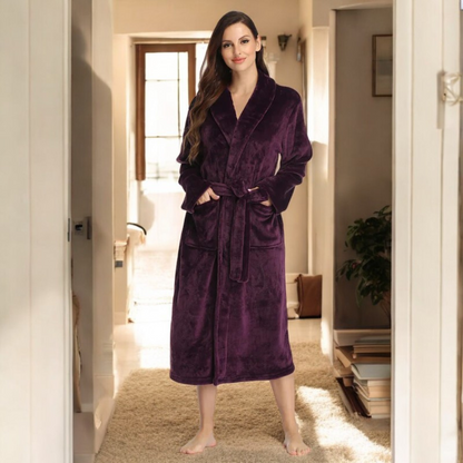 Lena™ | Soft fleece bathrobe with pockets