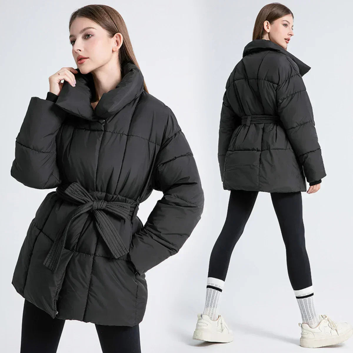 Fiora™ Winter Coat with Elegant Tie Closure