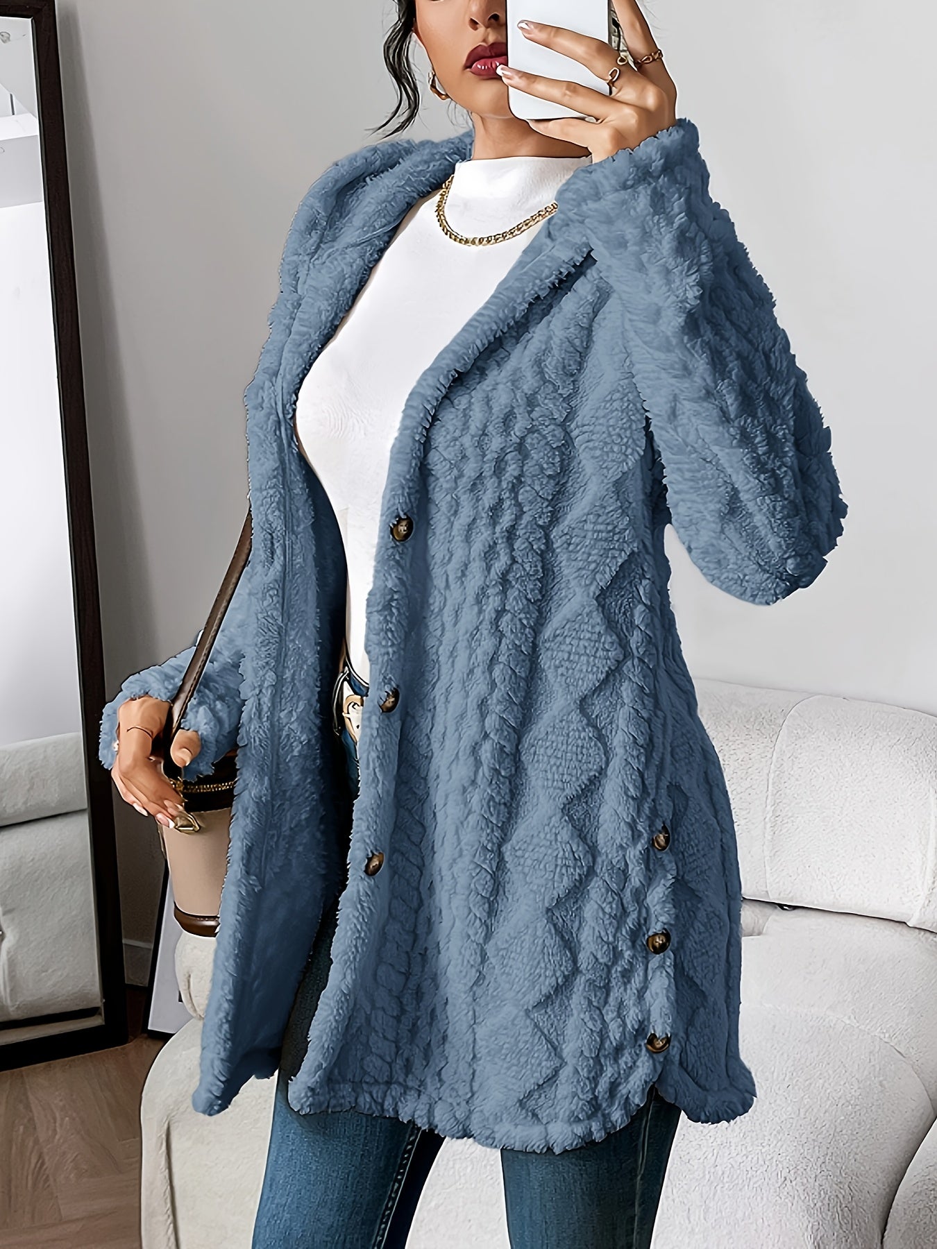 Flufféa™ Button Cozy Coat